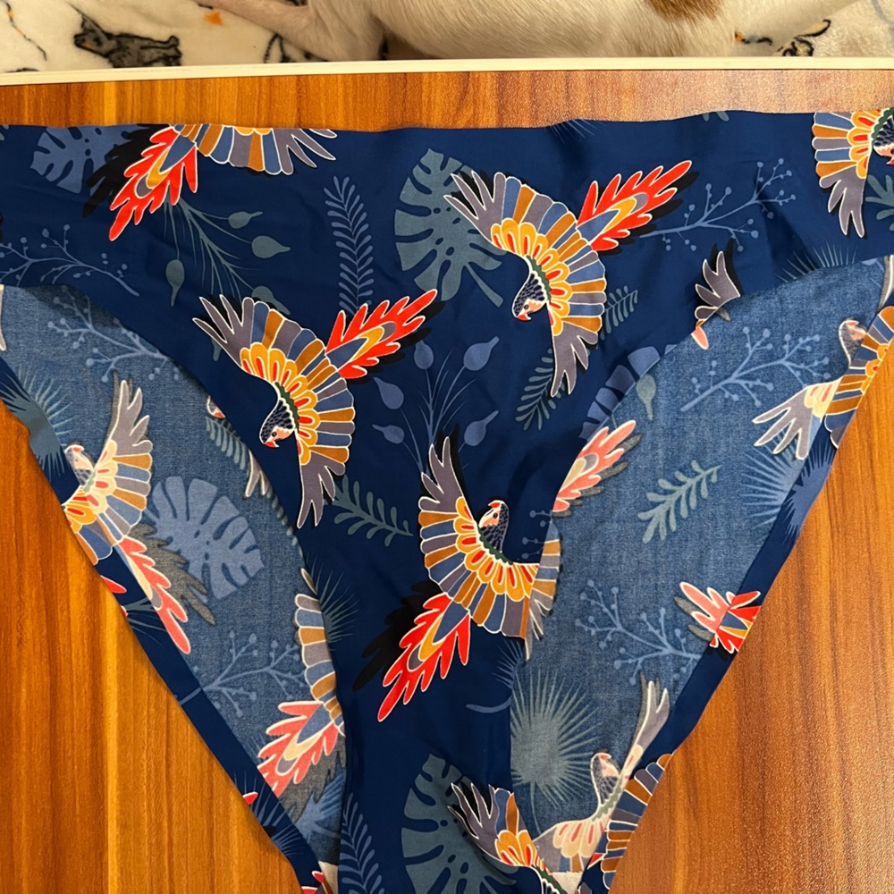 Blue printed panties